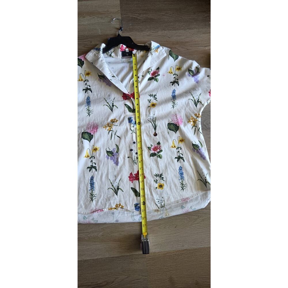 Women's Tuckernuck Floral Lightweight Designer Summer Y2K Blouse Size S - Picture 14 of 14